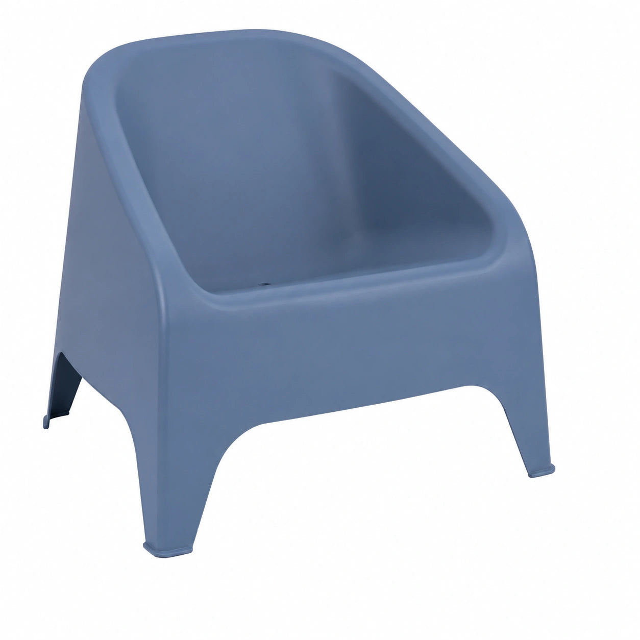 Set 2 Sedie Giardino Matera Blu, Design Ergonomico Moderno, Plastica Riciclata