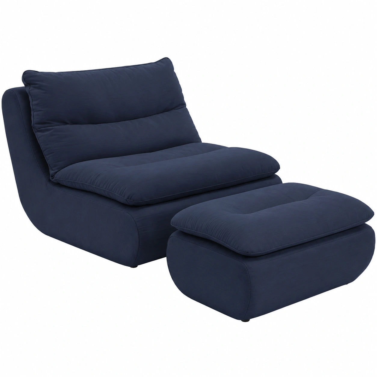 Poltrona Sacco Gigante con Poggiapiedi in Memory Foam, Divano Lounge per Adulti e Bambini, Ideale per Camera e Salotto